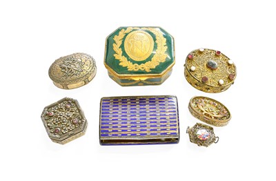 Lot 167 - A Serves Style late 19th Century box, four...