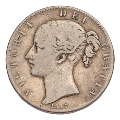 Lot 99 - Victoria, Crown 1847, cinquefoil edge stops...