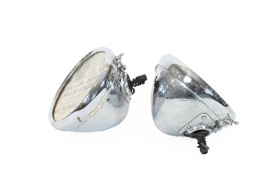 Lot 620 - A Pair of Pre-War Chromed 11" Car Head Lamps