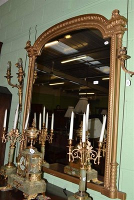 Lot 423 - Large gilt framed overmantel mirror