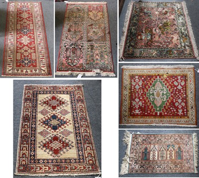 Lot 1205 - Afghan Rug, the strawberry field with a column...