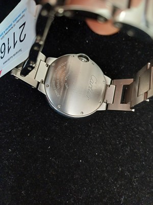 Lot 2116 - Cartier: A Stainless Steel Automatic Centre...