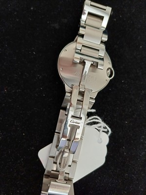 Lot 2116 - Cartier: A Stainless Steel Automatic Centre...