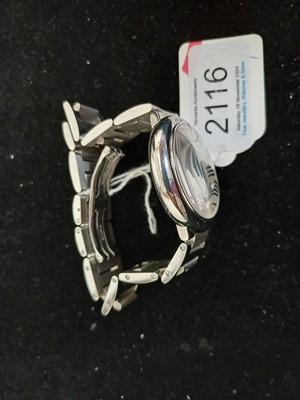 Lot 2116 - Cartier: A Stainless Steel Automatic Centre...