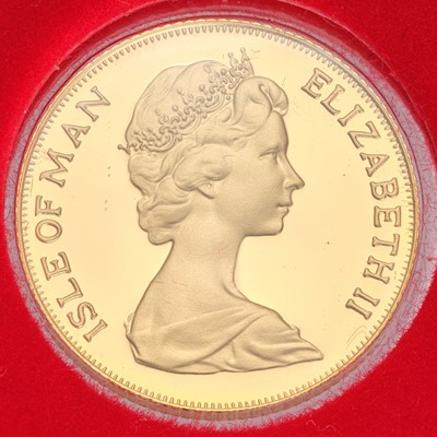 Lot 297 - Isle of Man, Four Coin Sovereign Set 1977,...