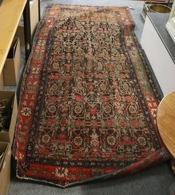 Lot 1170 - North West Persian Kelleh, the abrashed walnut...