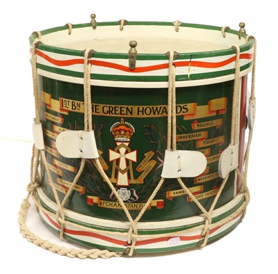 Lot 213 - A Regimental Marching Tenor Drum to the 1st...