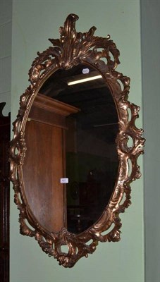 Lot 431 - Gilt framed oval wall mirror