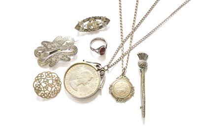 Lot 450 - A Small Quantity of Jewellery, including two...