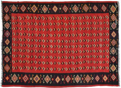 Lot 750 - Turkish Kilim Circa 1950 The crimson field...