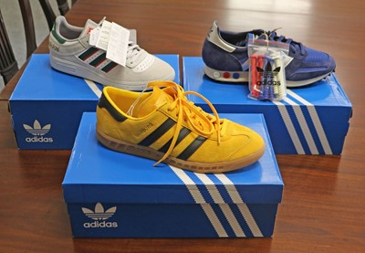 Lot 1085 - Three Pairs of Adidas Trainers, comprising a...