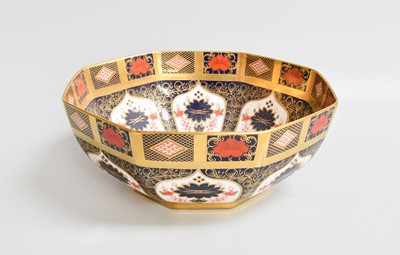 Lot 132 - A Royal Crown Derby Imari Octagonal Bowl,...