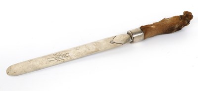 Lot 424 - A Silver Mounted Letter Opener, the silver...