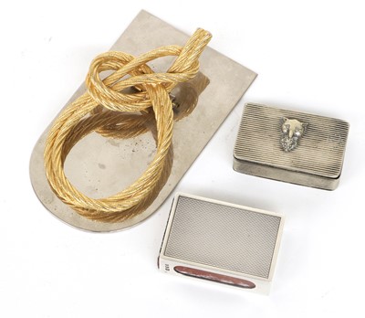 Lot 423 - A Silver Engine Turned Matchbox Case, London,...