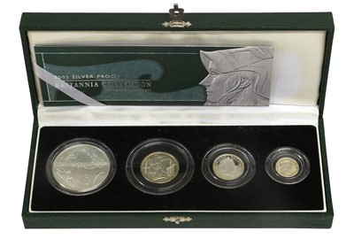 Lot 363 - UK, Silver Proof Britannia Collection 2003, 4...