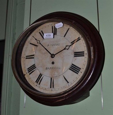 Lot 439 - 19th century circular dial wall clock, B.Young Barrhill