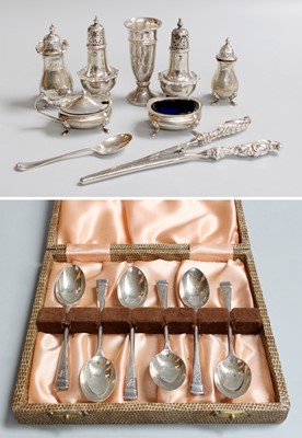 Lot 50 - A Collection of Assorted Silver, including a...