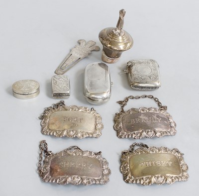 Lot 104 - A Collection of Assorted Silver, including a...