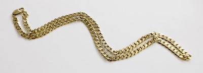 Lot 172 - A 9 Carat Gold Curb Link Necklace, length 52cm