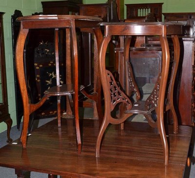 Lot 443 - An Edwardian mahogany window table and one other