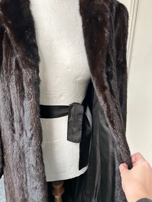 Lot 1007 - Blackglama Dark Mink Coat, of flared shaped...
