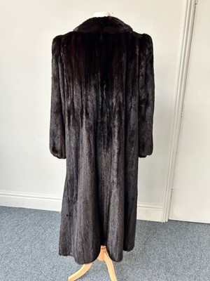 Lot 1007 - Blackglama Dark Mink Coat, of flared shaped...