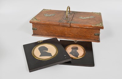 Lot 328 - Two Regency Silhouette Portrait Miniatures,...