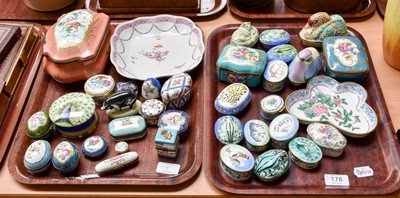 Lot 178 - A Collection of Enamel and Porcelain Trinket...