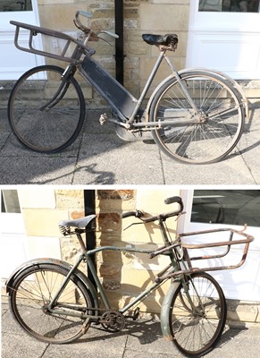 Lot 1200 - A Vintage Bicycle, green painted and with...