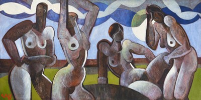 Lot 608 - Geoffrey Key (b.1941) "Four Ages of Women"...