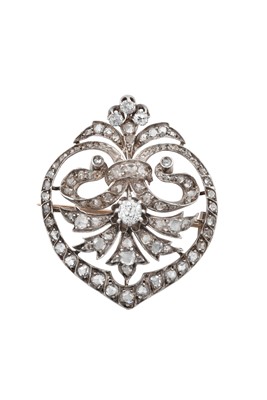 Lot 2194 - A Diamond Brooch, circa 1880 the fleur-de-lys...