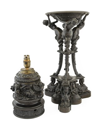 Lot 630 - A French Bronze Tazza, in Empire style, the...