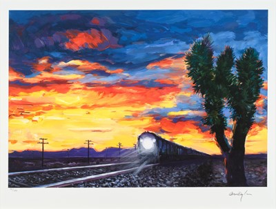 Lot 636 - Bob Dylan (b.1941) American "Train at Sunset"...