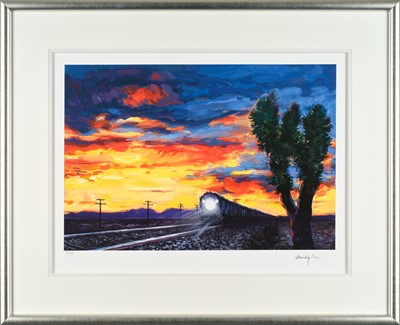 Lot 636 - Bob Dylan (b.1941) American "Train at Sunset"...