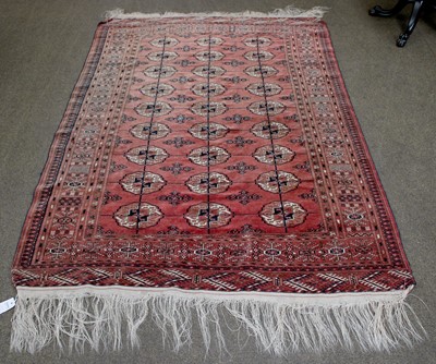 Lot 1104A - Afghan Tekke Rug, the blood red field with...