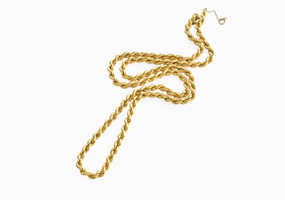 Lot 174 - A Rope Twist Necklace, stamped '750', length 71cm