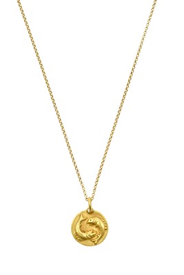 Lot 2227 - An 18 Carat Gold Pendant on Chain, by...