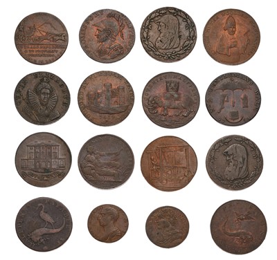 Lot 426 - Assorted 18th Century Tokens, 16 coins...