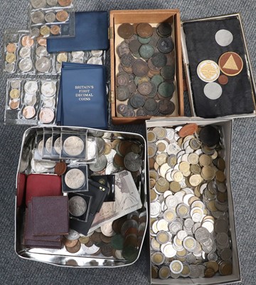 Lot 318 - A Large Box of Mixed British and World Coinage;...