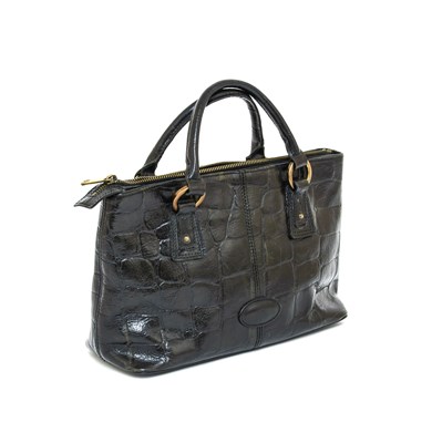 Lot 2029 - A Black Mulberry Croc Style Colette Tote Bag...