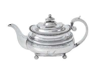 Lot 2016 - A George IV Silver Teapot