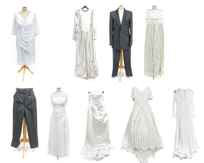 Lot 2171 - 20th Century Wedding Dresses comprising a...