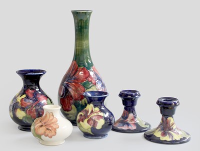 Lot 76 - Four Walter Moorcroft Vases, and two...