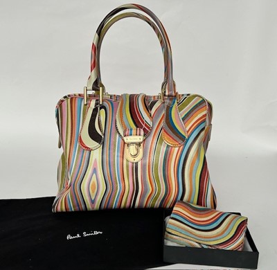 Lot 1019 - Paul Smith Leather Shoulder Bag in Signature...