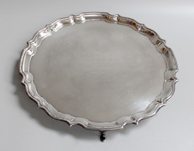 Lot 31 - A George V Silver Salver, by Herbert Edward...