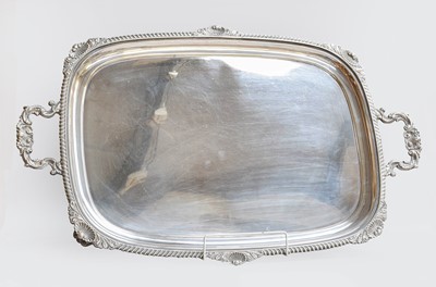 Lot 143 - A Silver Plate Tray, in the George III style,...