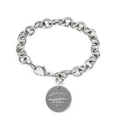 Lot 1067 - A Cable Link Bracelet, by Tiffany & Co.,...