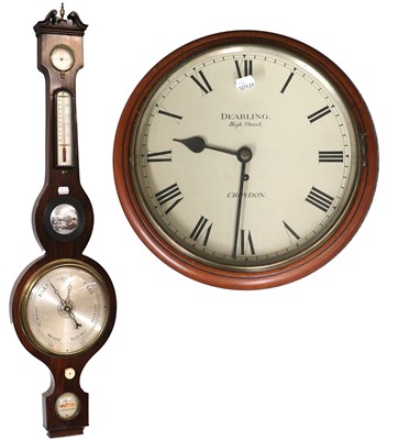 Lot 1360 - A Mahogany 12" Dial Wall Timepiece, late 19th...