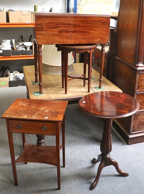 Lot 1338 - A 19th Century Mahogany Drop Leaf Table, A...