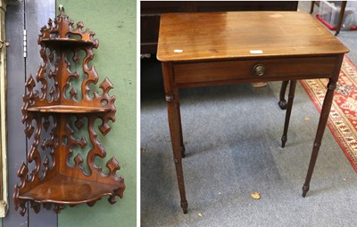 Lot 1287 - A 19th Century Mahogany Single Drawer Lamp...